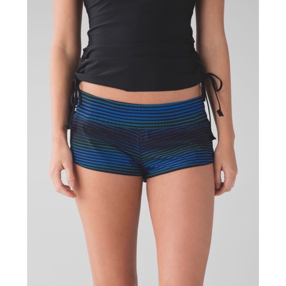 lululemon athletica Pants - Lululemon Surf Short II Twisted Dune Harbor Blue Black/Harbor Blue Reversible 6